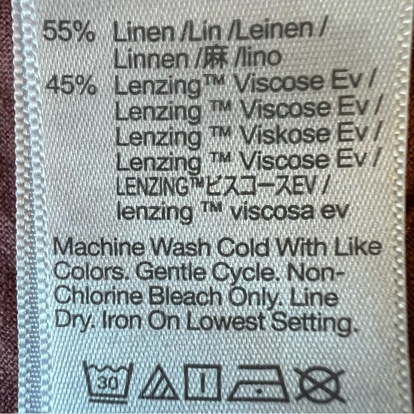 Madewell Linen Blend Camp Shirt in Vintage Quartz Size XL - Picture 11 of 12